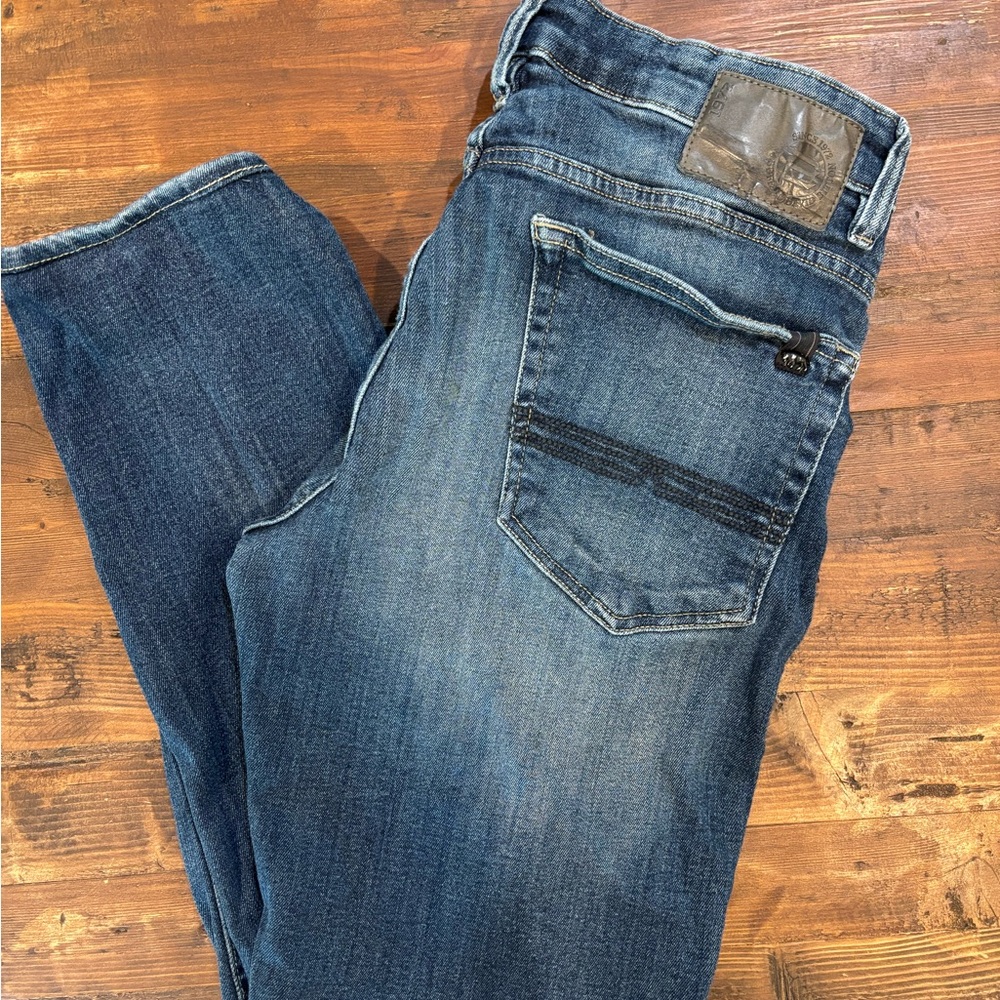 Buffalo David Bitton Men's Dark Blue Slim Straight Jeans